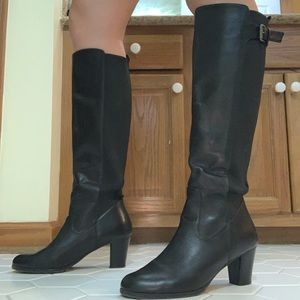 BASS Black Leather JASMINE KNEE HIGH Boots